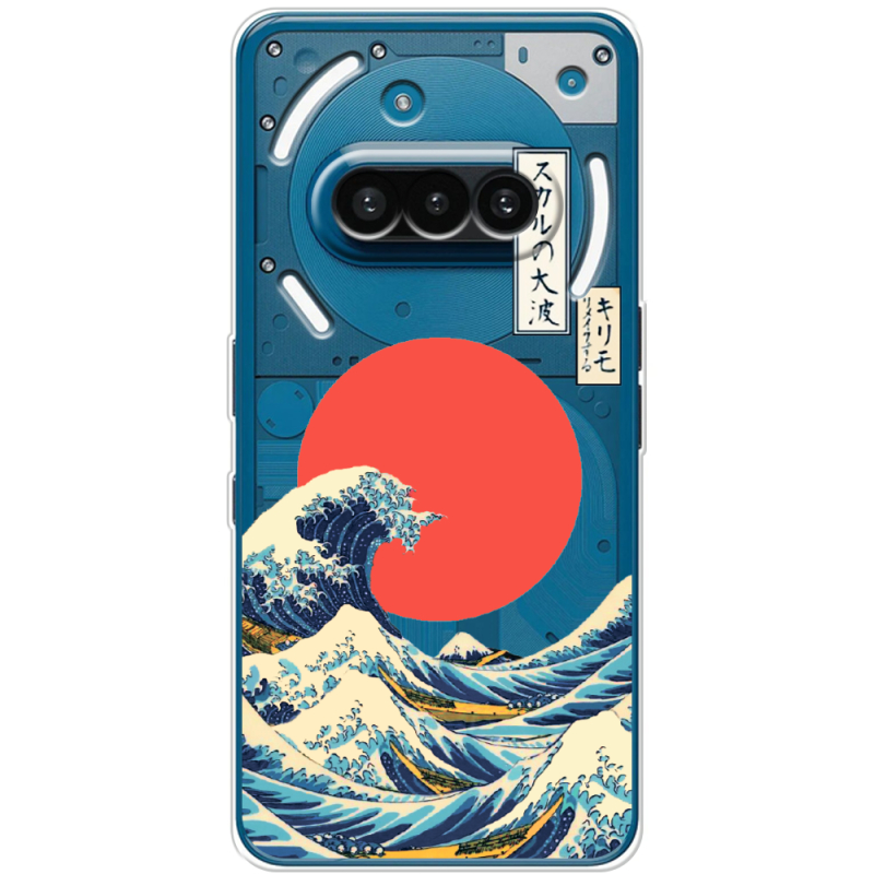 Прозорий чохол BoxFace Nothing Phone (3a) Большая волна в Канагаве