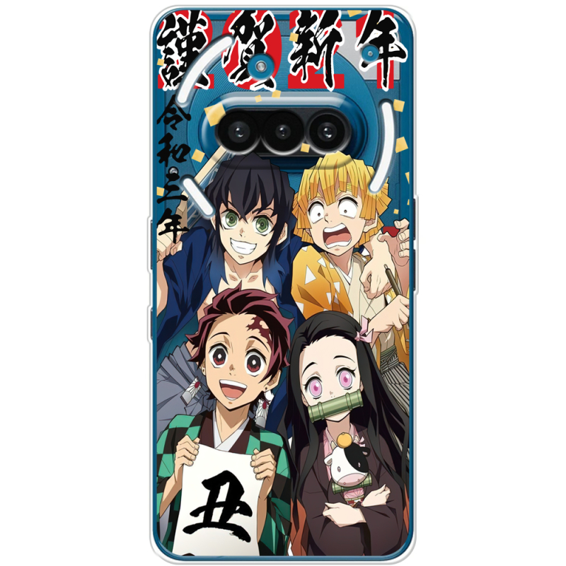 Прозорий чохол BoxFace Nothing Phone (3a) Незуко та друзі