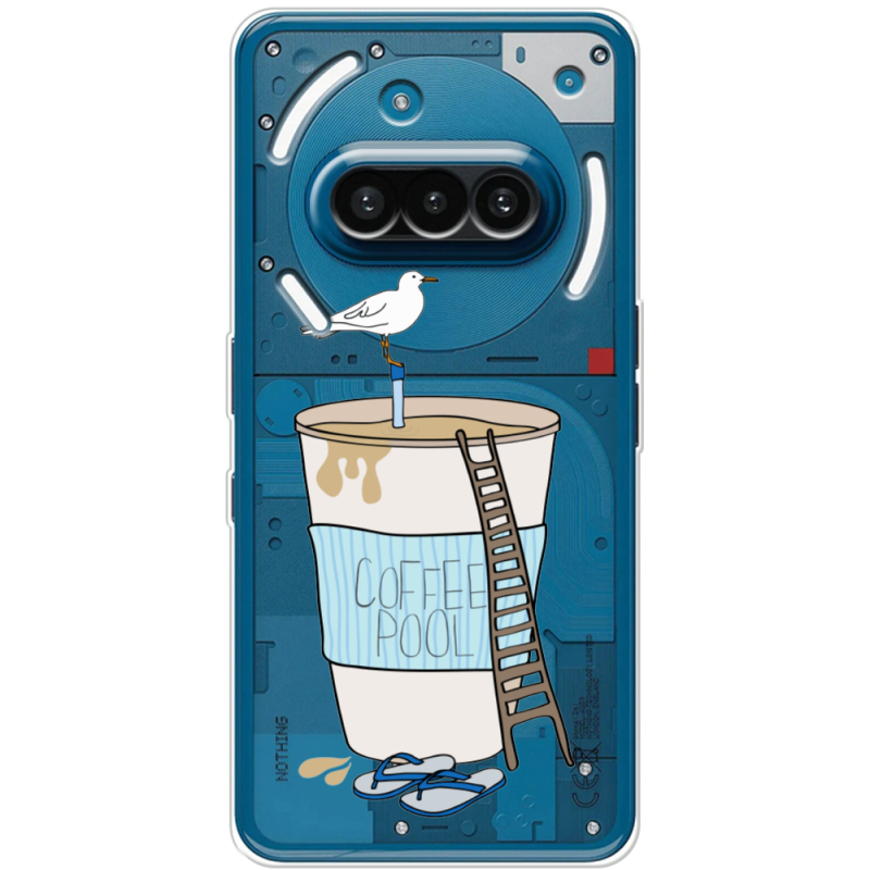 Прозорий чохол BoxFace Nothing Phone (3a) Segull in Cofee Pool