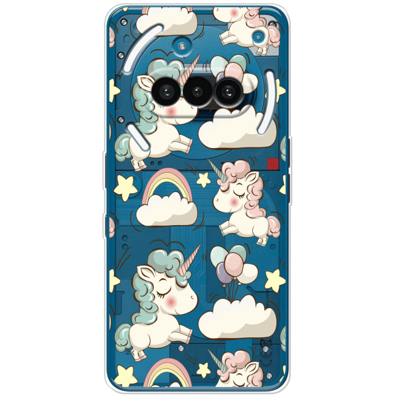 Прозорий чохол BoxFace Nothing Phone (3a) Unicorns