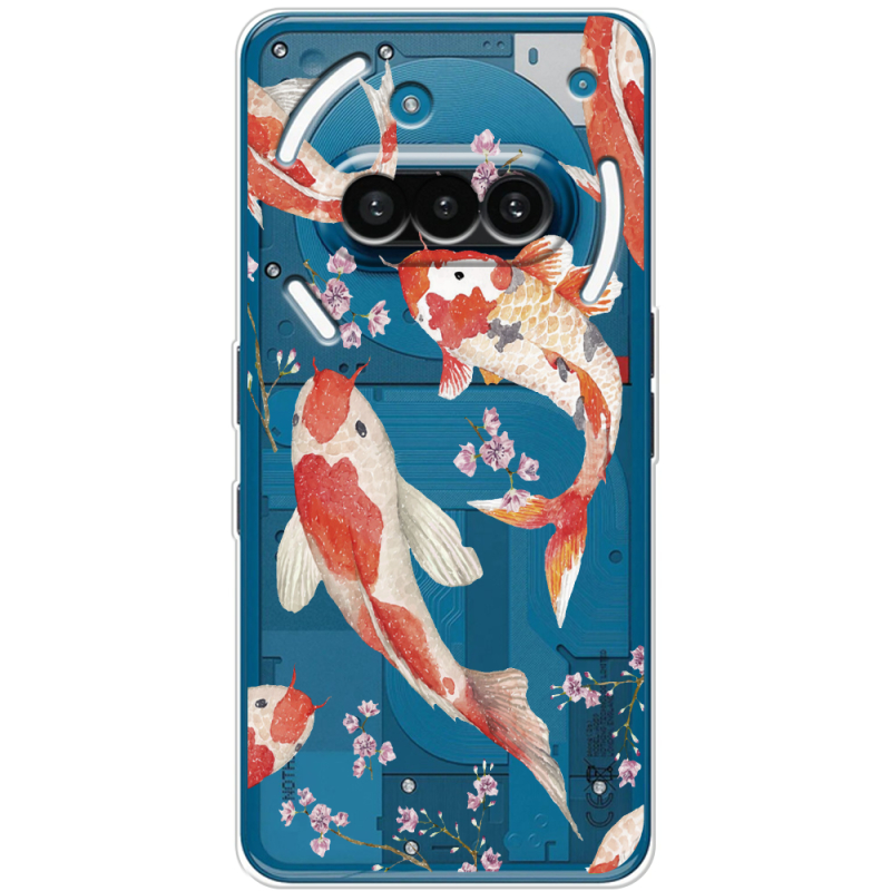 Прозорий чохол BoxFace Nothing Phone (3a) Japanese Koi Fish