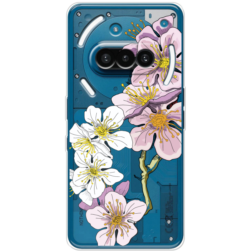 Прозорий чохол BoxFace Nothing Phone (3a) Cherry Blossom