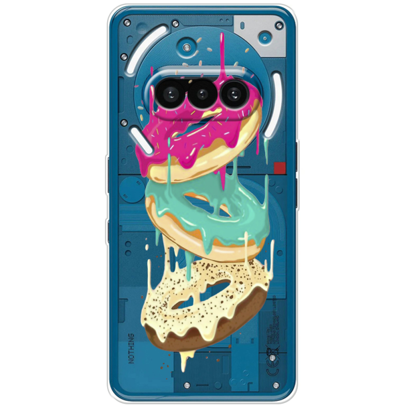 Прозорий чохол BoxFace Nothing Phone (3a) Donuts