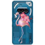 Прозорий чохол BoxFace Nothing Phone (3a) Floral Flamingo