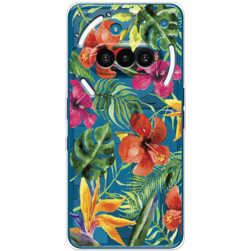 Прозорий чохол BoxFace Nothing Phone (3a) Tropical Flowers
