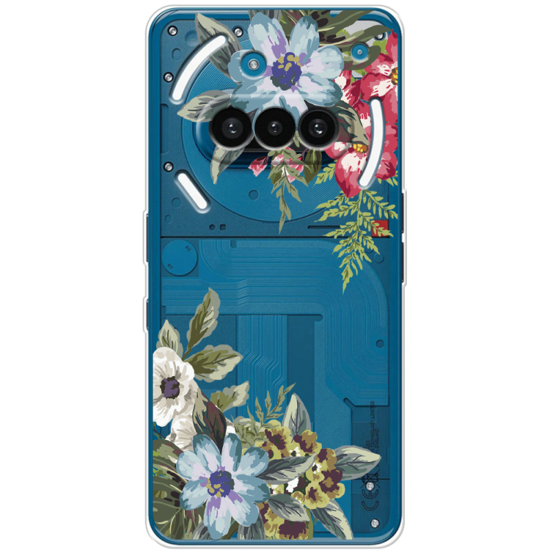 Прозорий чохол BoxFace Nothing Phone (3a) Floral
