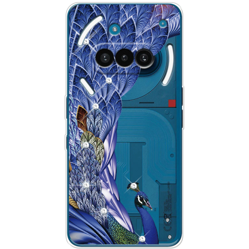 Чохол зі стразами Nothing Phone (3a) Peafowl