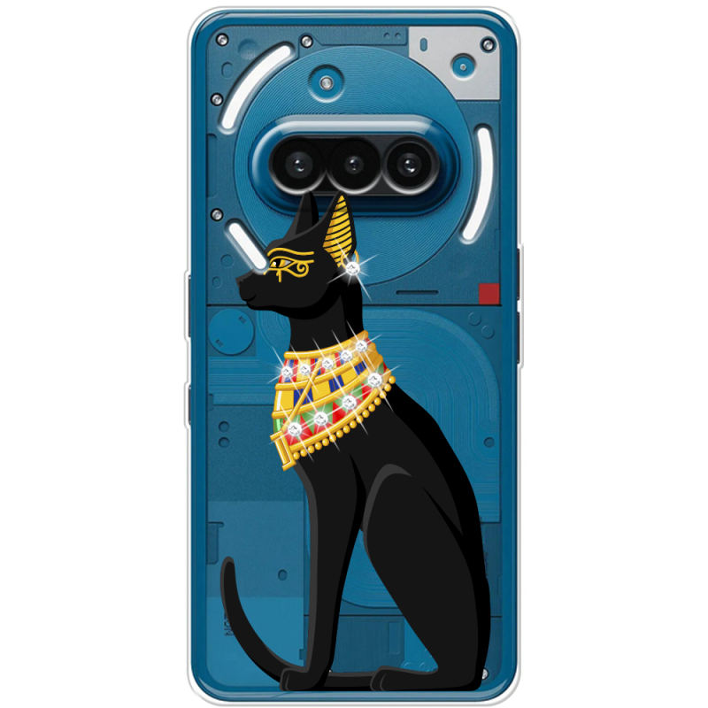 Чохол зі стразами Nothing Phone (3a) Egipet Cat