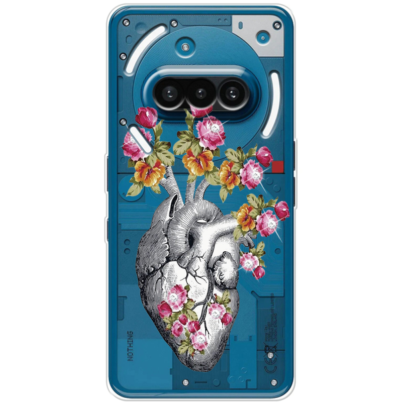 Чохол зі стразами Nothing Phone (3a) Heart