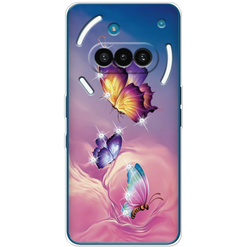 Чохол зі стразами Nothing Phone (3a) Butterflies