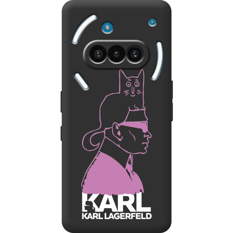 Чорний чохол BoxFace Nothing Phone (3a) Pink Karl