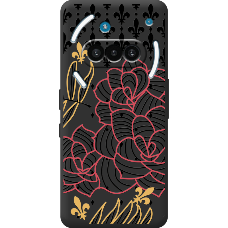 Чорний чохол BoxFace Nothing Phone (3a) FranceFlowers
