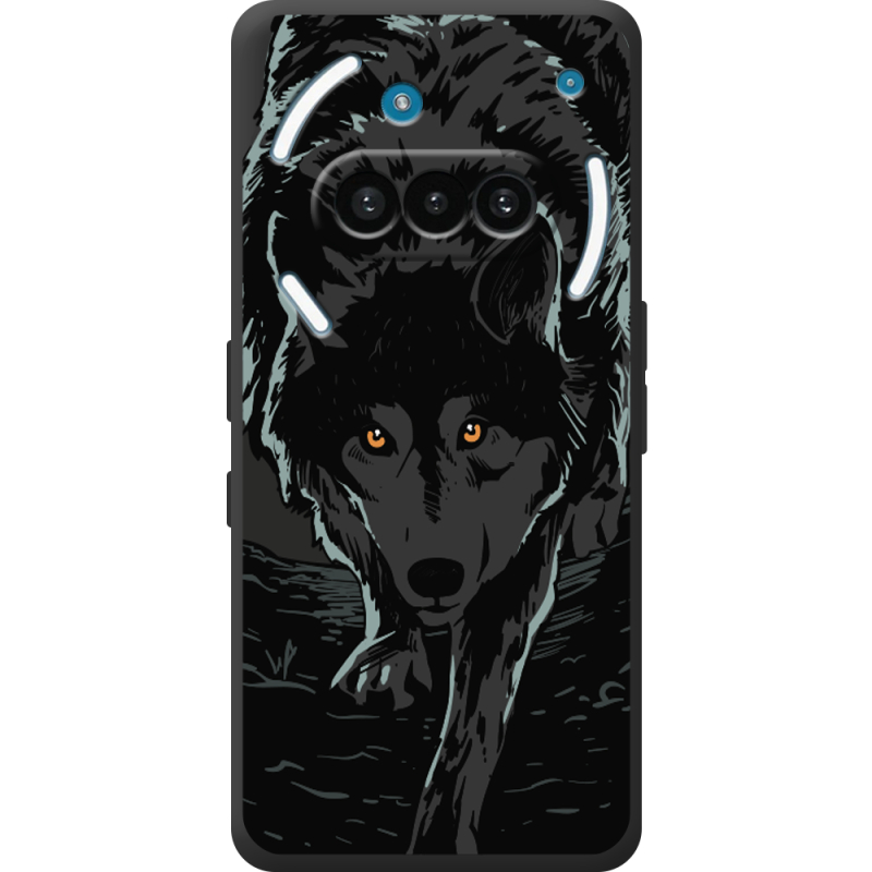 Чорний чохол BoxFace Nothing Phone (3a) Wolf