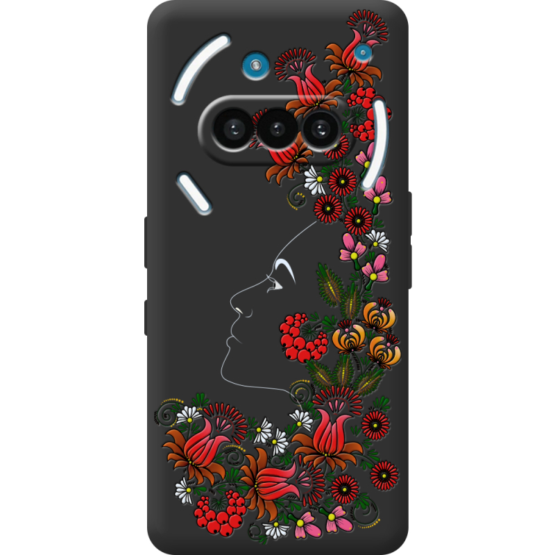 Чорний чохол BoxFace Nothing Phone (3a) 3D Ukrainian Muse