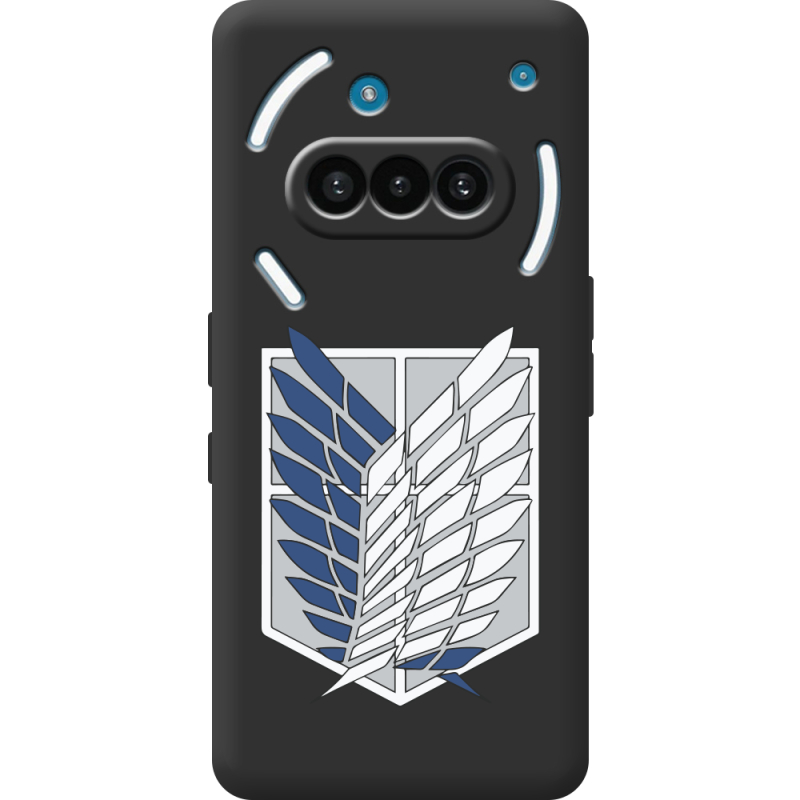 Чорний чохол BoxFace Nothing Phone (3a) Атака Титанов Крылья Свободы