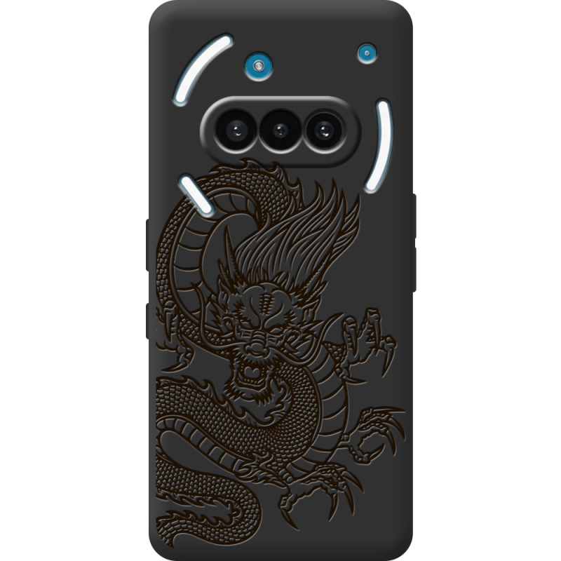 Чорний чохол BoxFace Nothing Phone (3a) Chinese Dragon