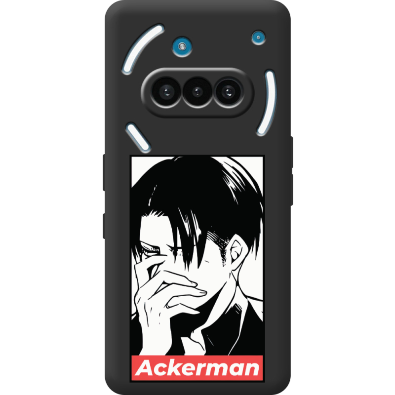 Чорний чохол BoxFace Nothing Phone (3a) Attack On Titan - Ackerman