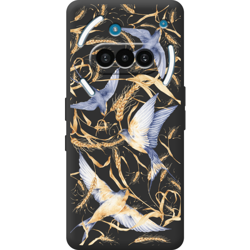 Чорний чохол BoxFace Nothing Phone (3a) Ластівки