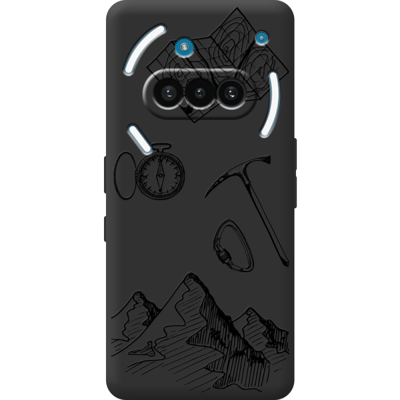 Чорний чохол BoxFace Nothing Phone (3a) Mountains