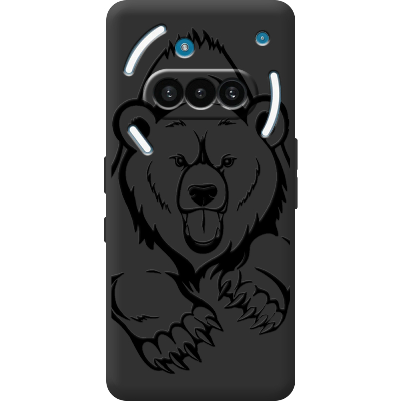 Чорний чохол BoxFace Nothing Phone (3a) Grizzly Bear