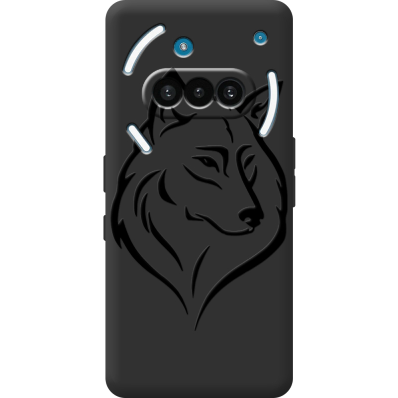 Чорний чохол BoxFace Nothing Phone (3a) Wolf
