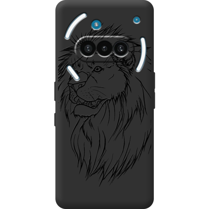 Чорний чохол BoxFace Nothing Phone (3a) Lion