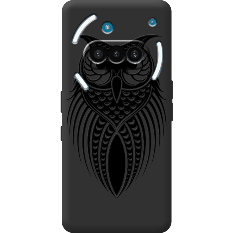 Чорний чохол BoxFace Nothing Phone (3a) Owl