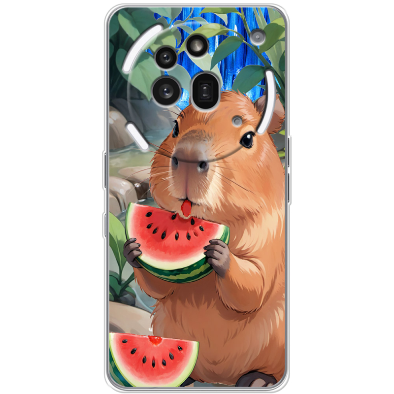 Чохол BoxFace Nothing Phone (3a) Pro Капібара з кавуном