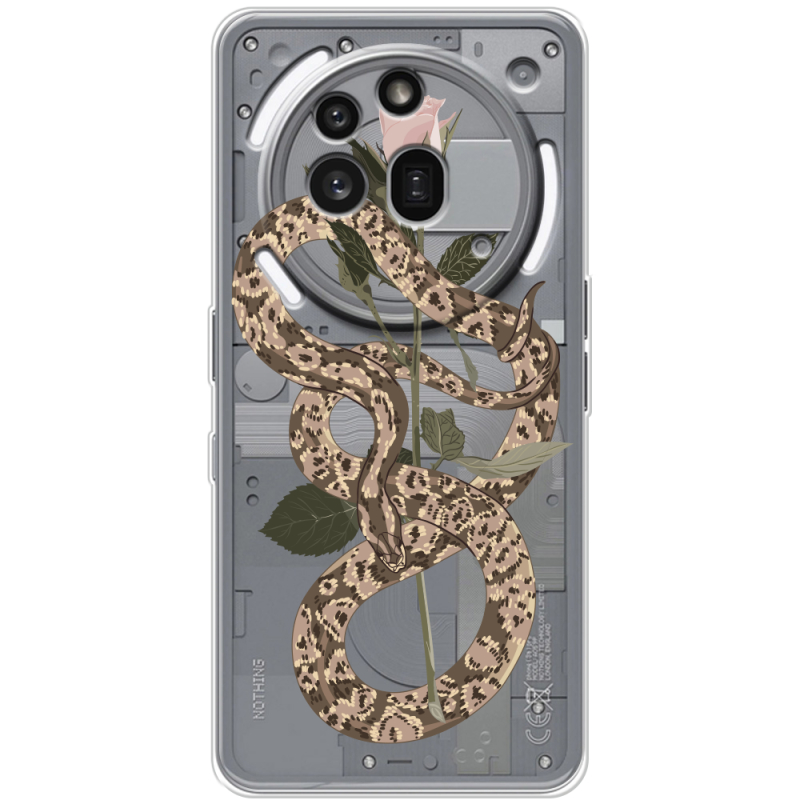 Прозорий чохол BoxFace Nothing Phone (3a) Pro Glamor Snake