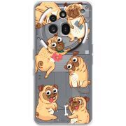 Прозорий чохол BoxFace Nothing Phone (3a) Pro с 3D-глазками Pug