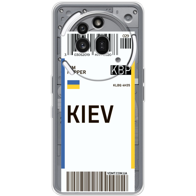 Прозорий чохол BoxFace Nothing Phone (3a) Pro Ticket Kiev