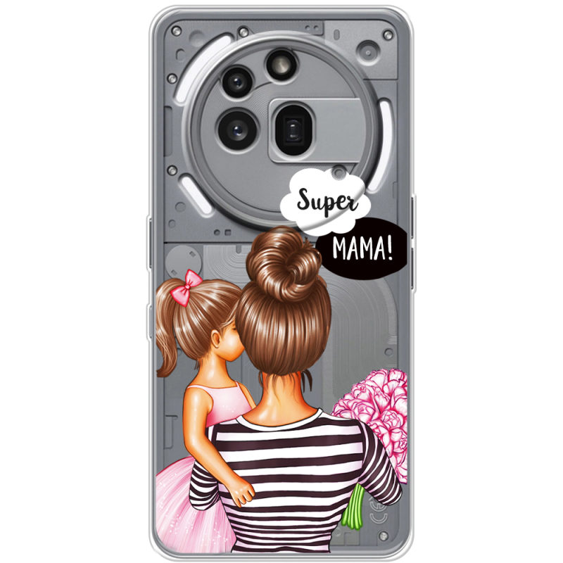 Прозорий чохол BoxFace Nothing Phone (3a) Pro Super Mama and Daughter