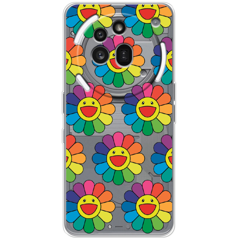 Прозорий чохол BoxFace Nothing Phone (3a) Pro Hippie Flowers