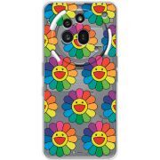Прозорий чохол BoxFace Nothing Phone (3a) Pro Hippie Flowers