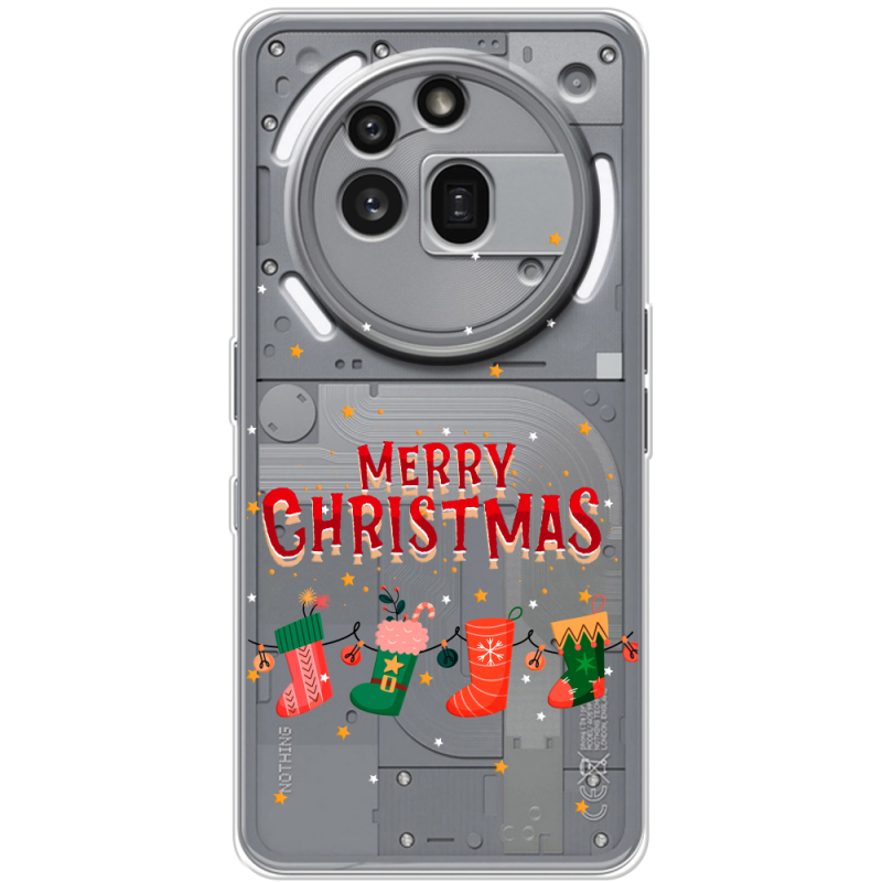 Прозорий чохол BoxFace Nothing Phone (3a) Pro Merry Christmas