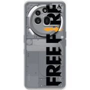 Прозорий чохол BoxFace Nothing Phone (3a) Pro Free Fire Black Logo
