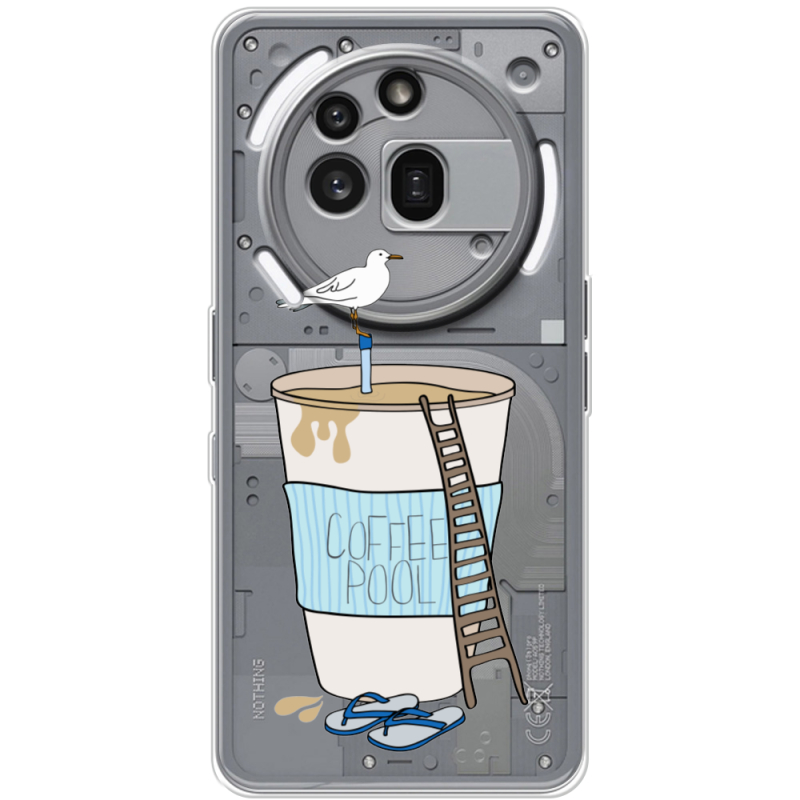 Прозорий чохол BoxFace Nothing Phone (3a) Pro Segull in Cofee Pool