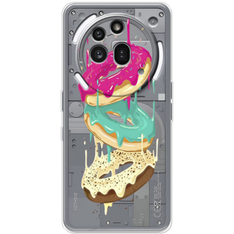 Прозорий чохол BoxFace Nothing Phone (3a) Pro Donuts
