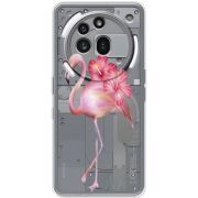 Прозорий чохол BoxFace Nothing Phone (3a) Pro Floral Flamingo
