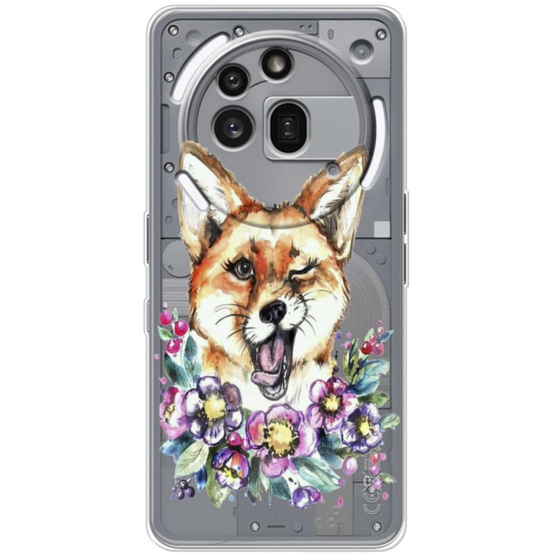 Прозорий чохол BoxFace Nothing Phone (3a) Pro Winking Fox