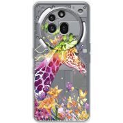 Прозорий чохол BoxFace Nothing Phone (3a) Pro Colorful Giraffe