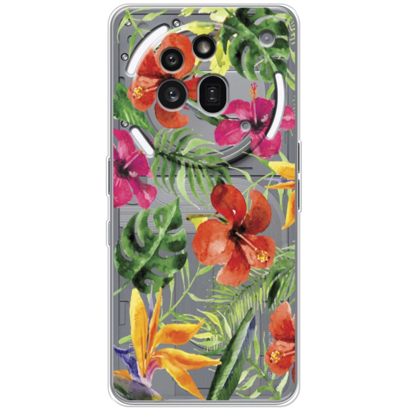 Прозорий чохол BoxFace Nothing Phone (3a) Pro Tropical Flowers