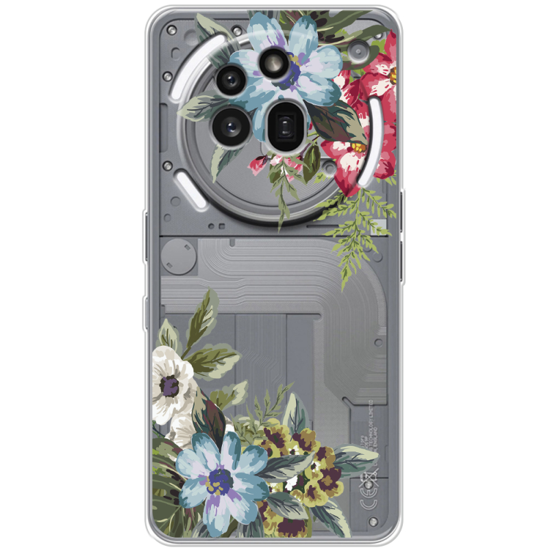 Прозорий чохол BoxFace Nothing Phone (3a) Pro Floral
