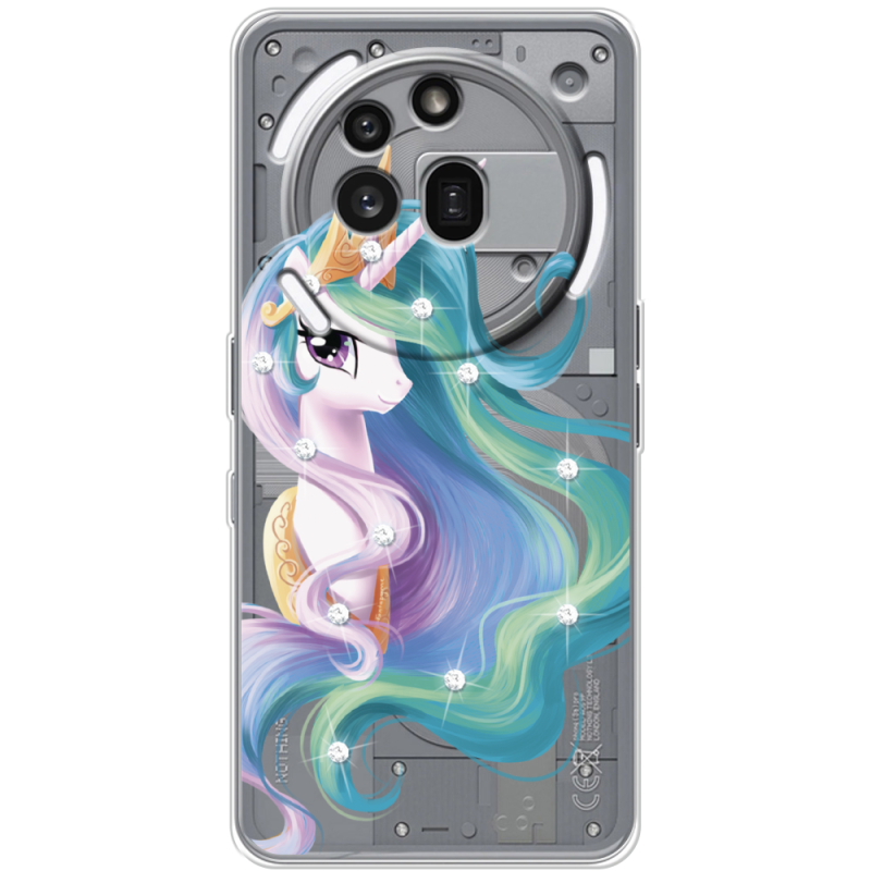 Чохол зі стразами Nothing Phone (3a) Pro Unicorn Queen