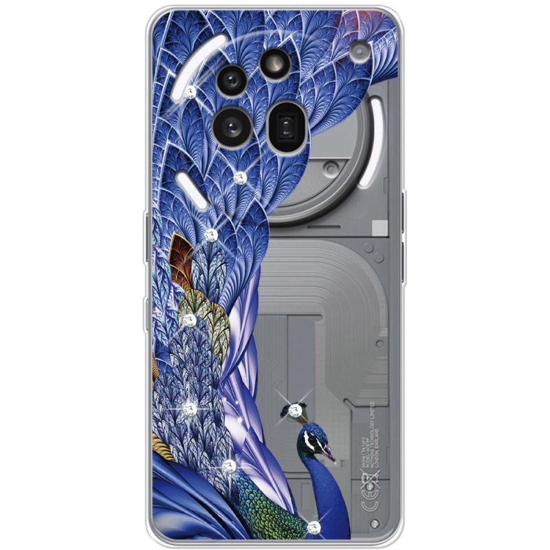 Чохол зі стразами Nothing Phone (3a) Pro Peafowl