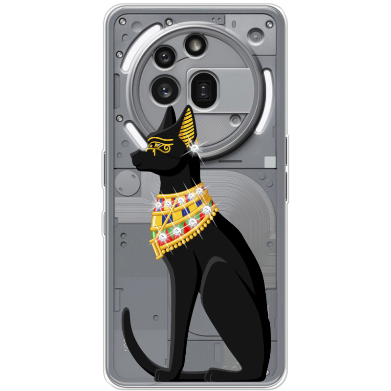 Чохол зі стразами Nothing Phone (3a) Pro Egipet Cat