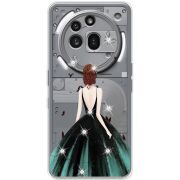 Чохол зі стразами Nothing Phone (3a) Pro Girl in the green dress