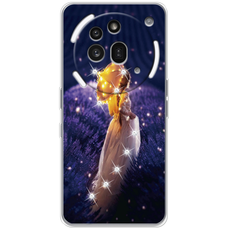 Чохол зі стразами Nothing Phone (3a) Pro Girl with Umbrella