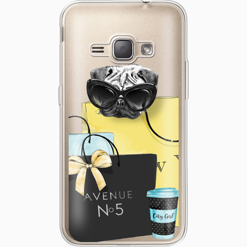 Прозрачный чехол Uprint Samsung J120H Galaxy J1 2016 Fashion Pug