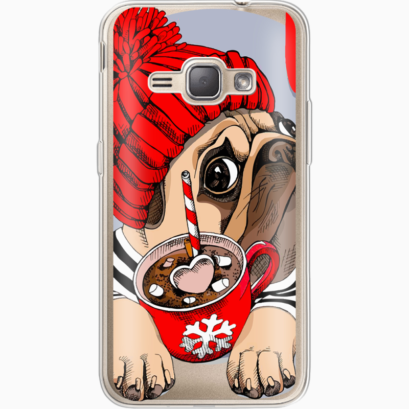 Прозрачный чехол Uprint Samsung J120H Galaxy J1 2016 Winter Puggy